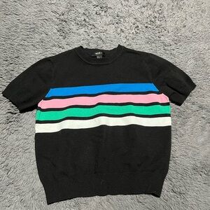 Colorblock Cropped Sweater